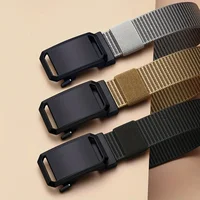 New Automatic Buckle Belt, Canvas Tactical Workwear Casual Outdoor Military Training Pants Belt For Men - Image 4