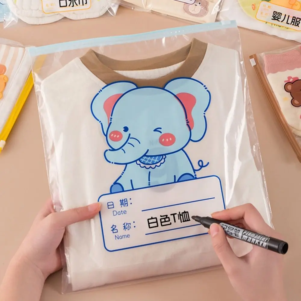 Cartoon Space Saving Storage Bag Transparent Thickened Packaging Bag Elephant Giraffe Zipper Bag Kindergarten 6