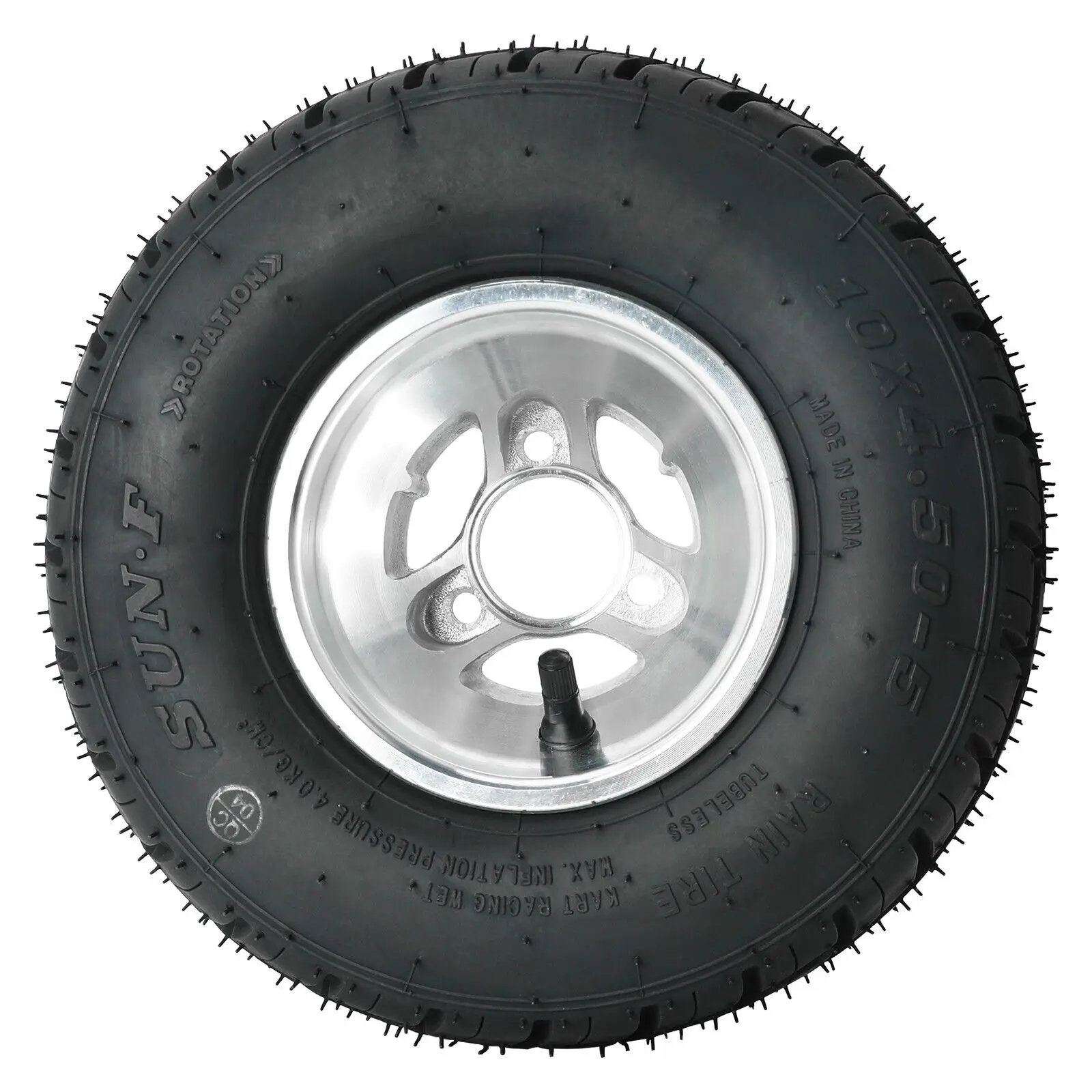 5" Drift Trike Go Karting 3 Stub Wheel 10x4.50-5 Rim & Tyre Tubeless