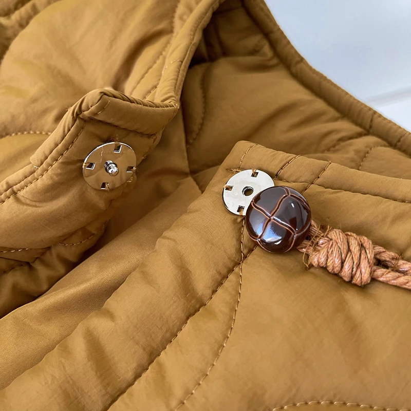 QOERLIN Detachable Scarf Bubble Coat Winter Thick Women Coat Korean Fashion Solid Single-Breasted Loose Casual Jacket Coat Lady