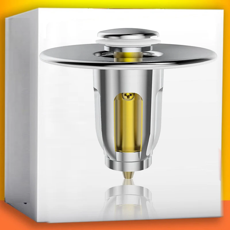 

Pop Up Bathroom Sink Stopper Drain Bathtub Pop-Up Kitchen Sink Plug Filter Hole Strainer Shower Washroom Tap Basket Hair Catcher