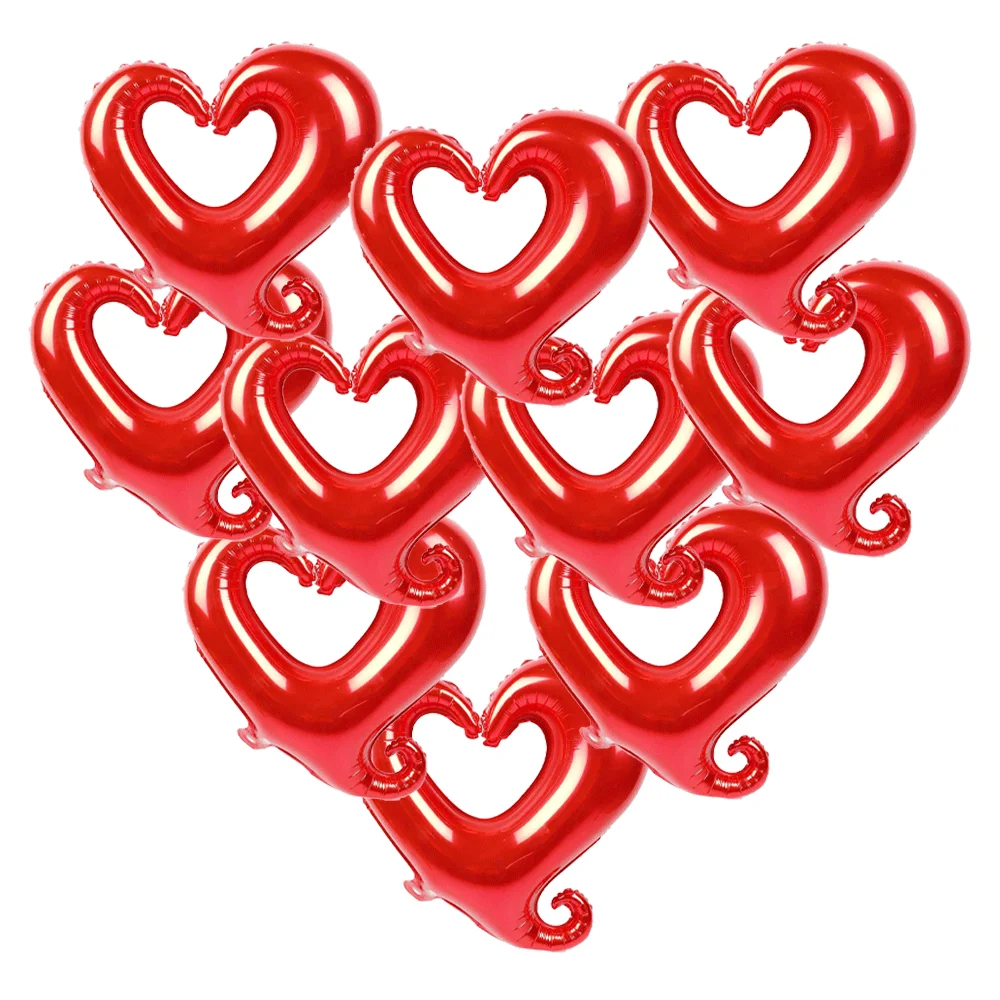 10 teile/los Haken Herz Form Folie Helium Ballons Für Bachelor Party Hochzeit Romantische Jahrestag Valentinstag Dekoration Globos