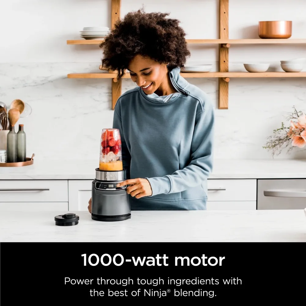  Ninja Nutri Personal Blender with 1000-Watt Auto-iQ