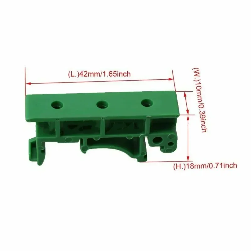 10-Pack PCB DIN Rail Mounting Adapter Brackets for Industrial Electrical Equipment
