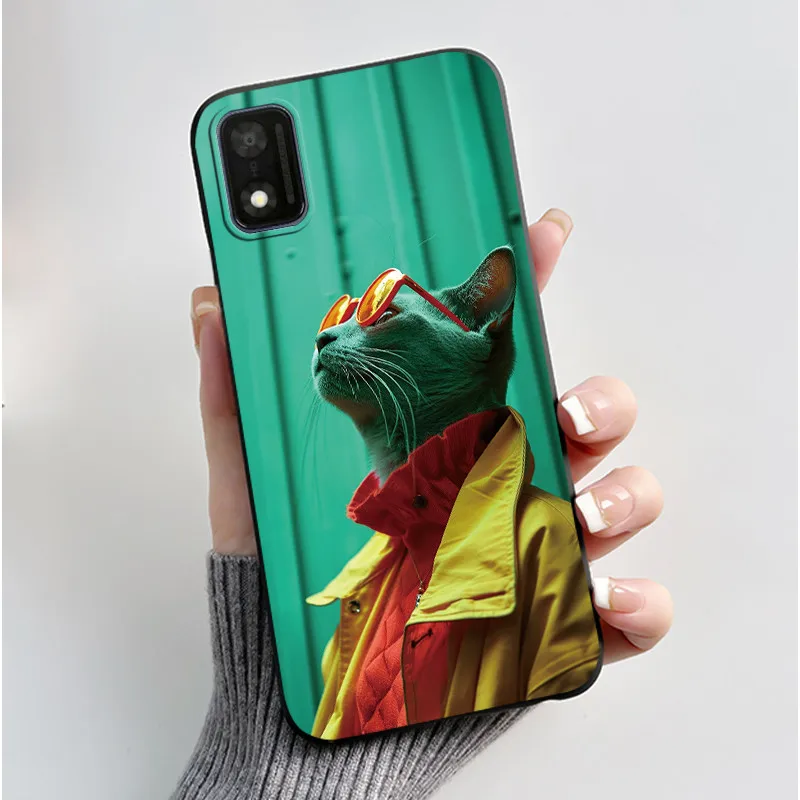 Adorable Cartoon Soft Silicone Protective Phone Case - Printed Design Cover