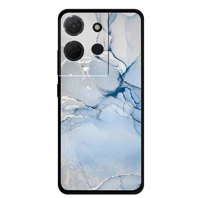 Stylish Black Marble Silicone Phone Cover - Fashionable and Protective TPU Shell
