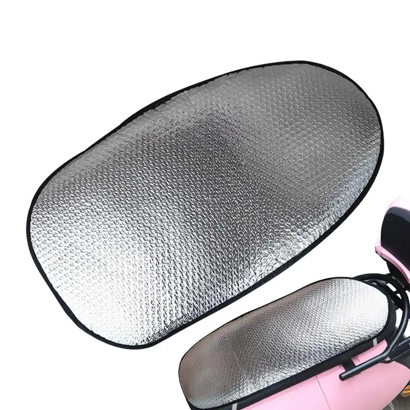 

Motorcycle Seat Cover Sunblocker Heat Insulation Scooter Seat Pad Non-Scratch Rainproof Al Foil Cushion For Bike Moped Auto Bike
