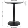 Stylish Round Bar Table Cocktail Pub Dining Bistro Furniture Easy Assembly Durable Steel Structure Floor Protection 4