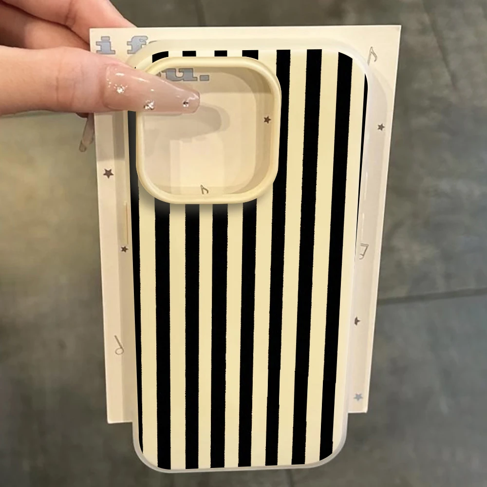 Minimalist Striped Shockproof TPU Phone Cover