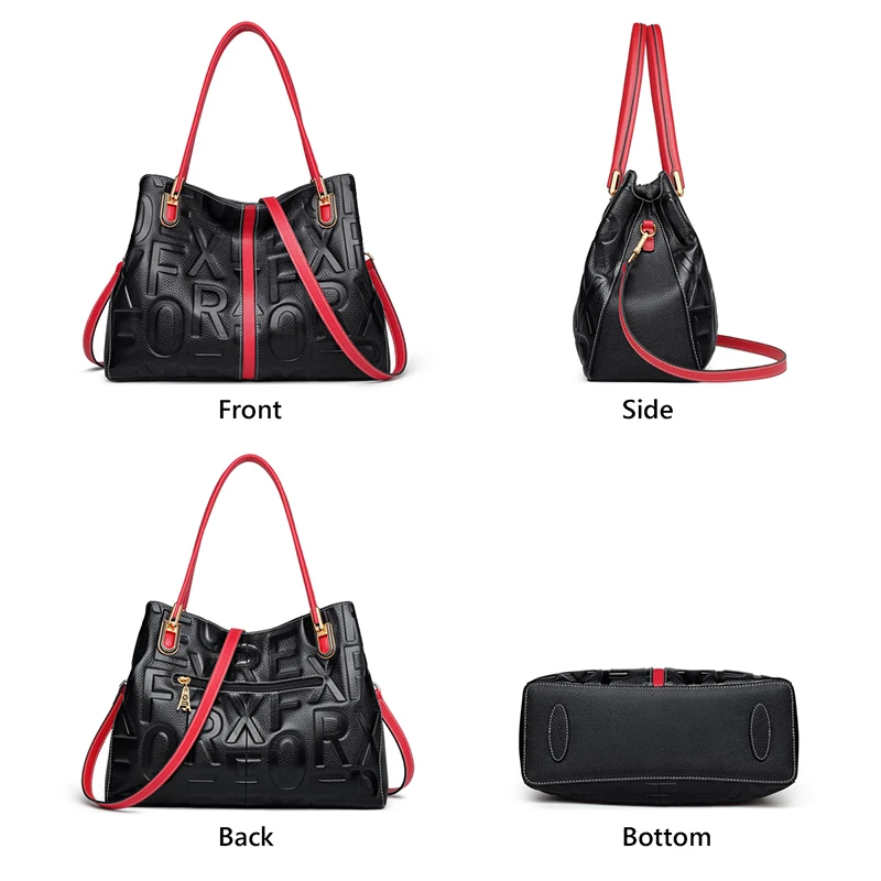 FOXER Brand Natural Leather Women Handle Shoulder Bag Soft Lady Crossbody Handbag Winter Purse LOGO Bag Mother Totes Commute Bag