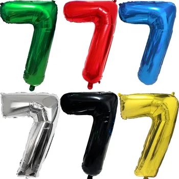Large Multi-Color Number Balloons (32-Inch) 1