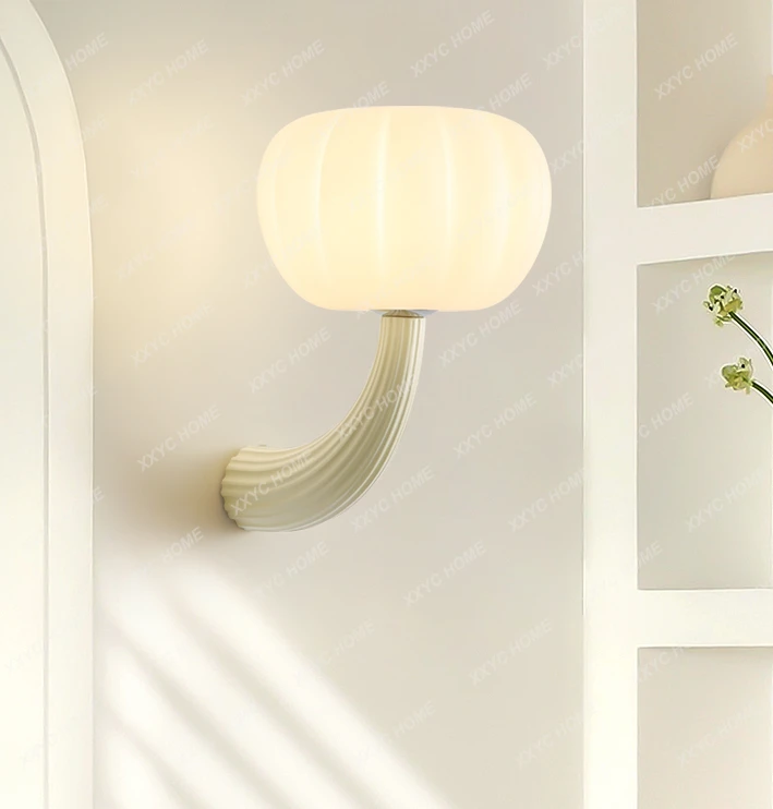 

Bedroom Bedside Wall Lamp Aisle Hallway Study Pipe Lamp Pumpkin Lamp