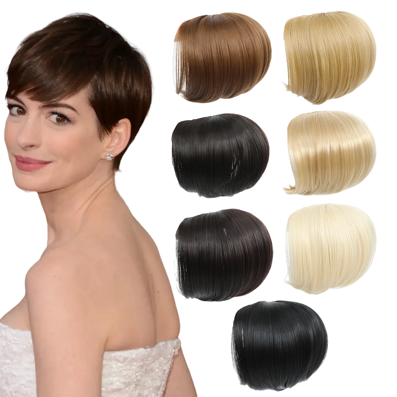 8 дюймов, синтетический Топпер для волос