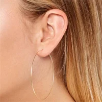8 Size Thin Hoop Earrings Handmade Jewelry 925 Silver/Gold Filled Brincos Vintage Gold Pendientes Oorbellen Earrinngs For Women 1