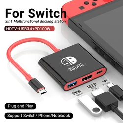 Compact Travel - Friendly Docking Station with HDMI & USB 3.0 Ports (Black and red)