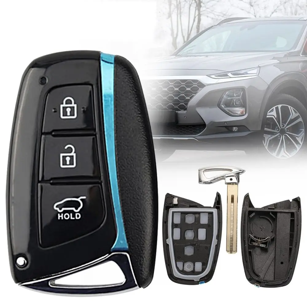 

3/4 Buttons Car Key Shell Flip Fob Case Auto Part Key Cover Shell for Hyundai Santa Fe Azera Equus Genesis