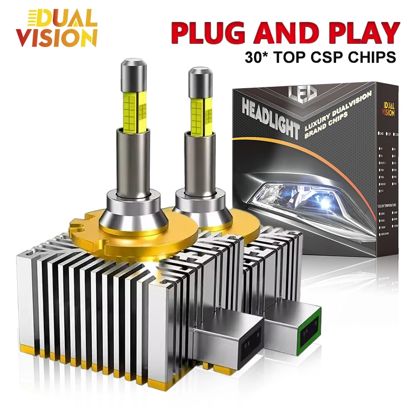2개입 360 LED D1S D3S D4S D2S 헤드라이트 캔버스 전구 CSP L..