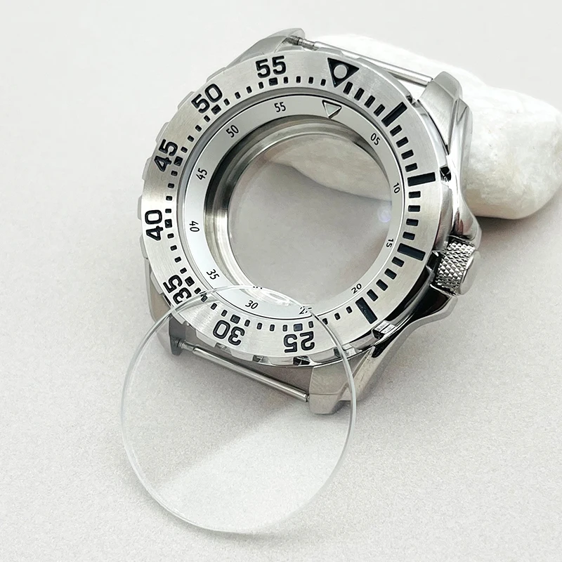 44Mm Red Monster Srp601 Cassa Dell'Orologio Per Seiko 7 S26 Nh36 Nh35 Movimento Zaffiro Cristallo Orologio Subacqueo Sostituire Le Parti