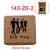 Music Box Fix You 18 Note Wind Up Mechanical Box Wooden Cute Gift for Band Fans Friends Birthday Home Office Christmas Ornament 3