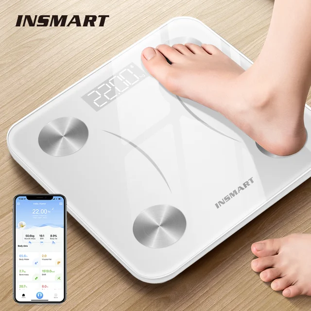 INSMART Body Fat Scale Digital Smart Scales Bluetooth-compatible Wireless Bathroom  Weight Scale LCD Display Composition Analyzer - AliExpress
