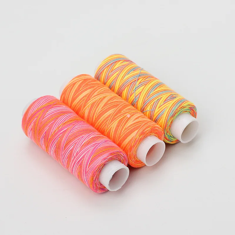 Polyester Thread 300 Yard | Rainbow Thread Polyester | Gradient Sewing ...