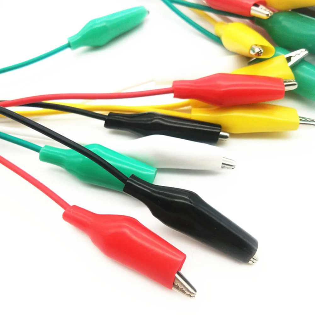 Small Double-Ended Alligator Clip Cable Electrical Clip Insulated Power Terminal Test Leads Wire Blocks Clamp Connectors 48cm