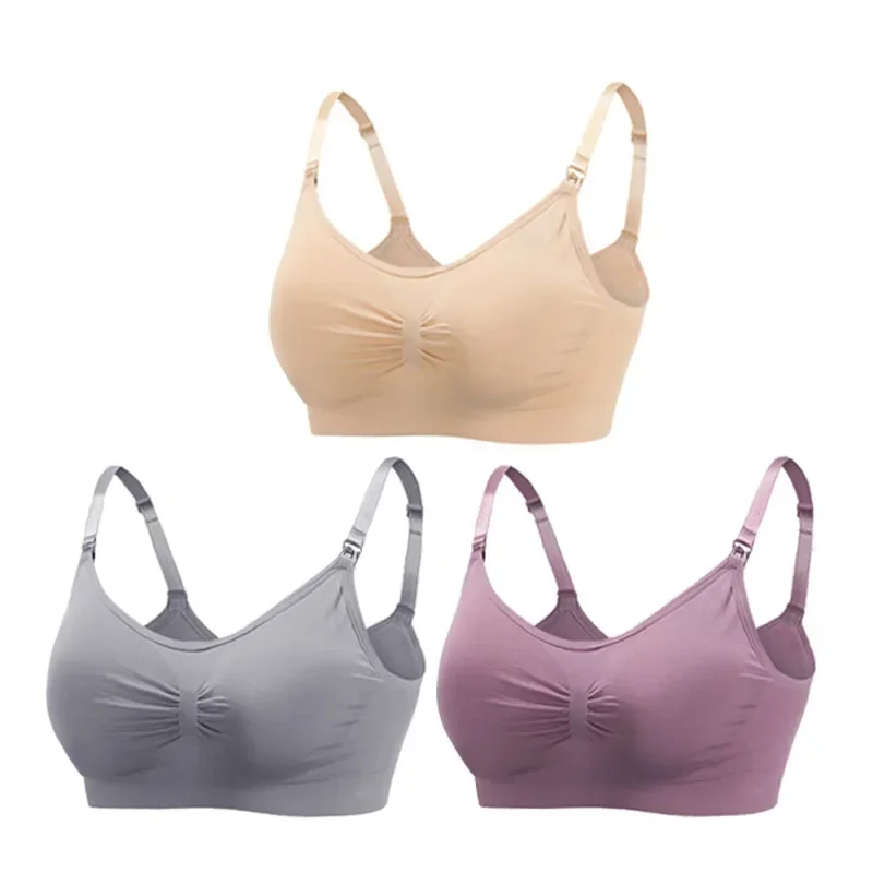 3PC/lot Maternity Nursing Bras Cotton Breastfeeding Pregnant Women Pregnancy Underwear Breast Feeding Bra Clothing Lactancia 3