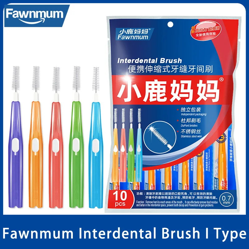 

Fawnmum Interdental Brush Clean Between Teeth Brushes For Tooth Cleaning Toothpicks Dental Pick For Oral Hygiene Cure Dent