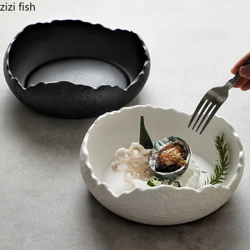Ceramic Dinner Plate Restaurant Tableware Soup Bowl Salad Bowl Pasta Plate Snack Tray Dessert Plates Fruit Plates Dim Sum Dish