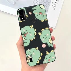 Cute Astronauts Cartoon Soft TPU Phone Case - Fun and Protective Cover for ZTE Blade A71 (Black 1918)
