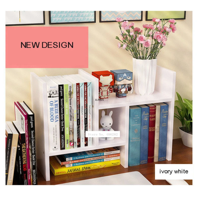 Bookcase Desktop Bookshelf Simple Desk Combination Bookshelf On Table Modern Student Children Table Desktop Bookcase Storage She