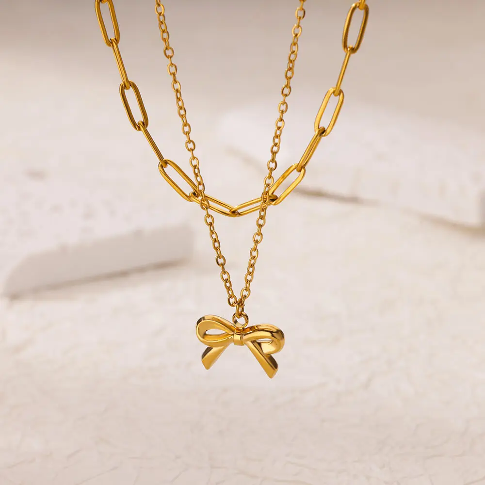 Minimalist Stainless Steel Pendant Chain Necklaces for Women