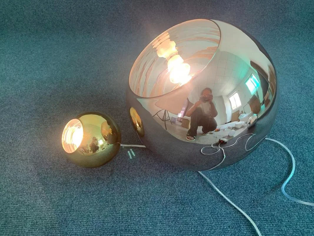Copper Glass Ball Pendant Lighting Globe Lustre Pendant Lights Mirror Hanging Lamp Kitchen Home Decor  Industrial Lamp Luminaire 6