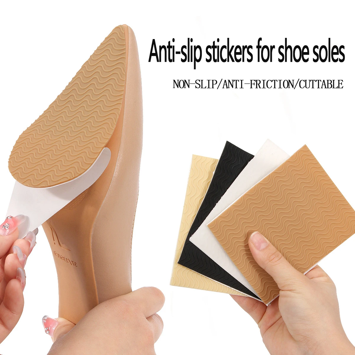 Shoe Sole Sticker 1 pairs Wear-Resistant Non-Slip Self-Adhesive Forefoot High Heels High Heel Sole Protector Rubber Pads
