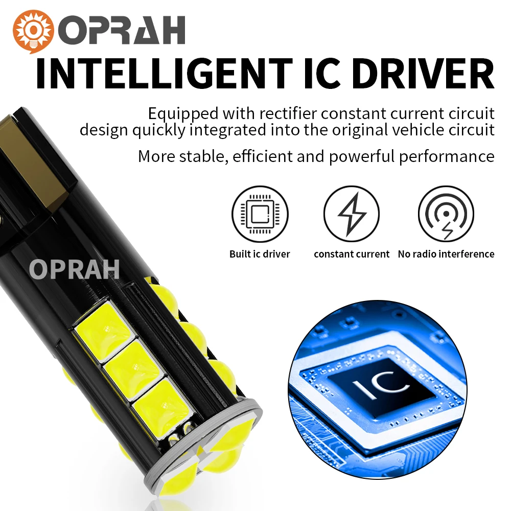 Oprah-ֽ T10 W5W LED , ڵ ׸ ׼  ȣ   Ʈ 12V ĵ  , 2 
