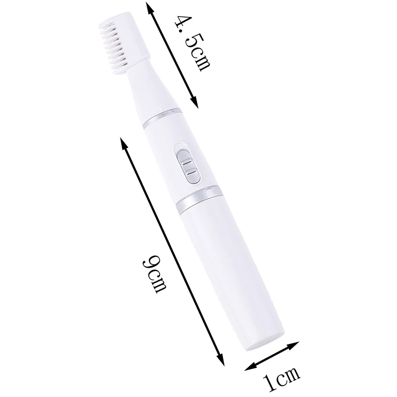 2-in-1 Facial Hair Trimmer Nose Ear Hair Shaver Trimmer Eyebrow Scraper Safe Face Care Razor Cleaner for Men Women