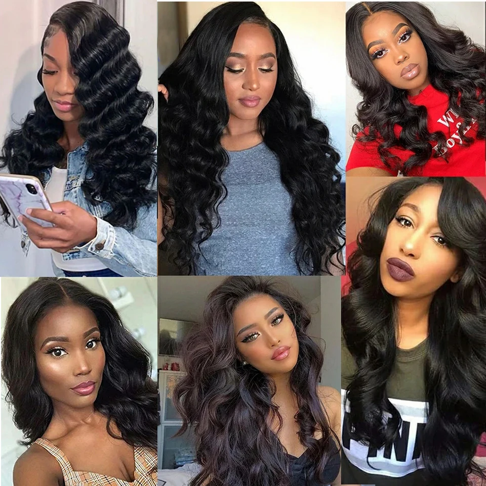 Body Wave Clips In Hair Extensions Human Hair 8 Pcs And 120g/Set Full Head Natural Black Color 8-26 Inches Brazilian Remy