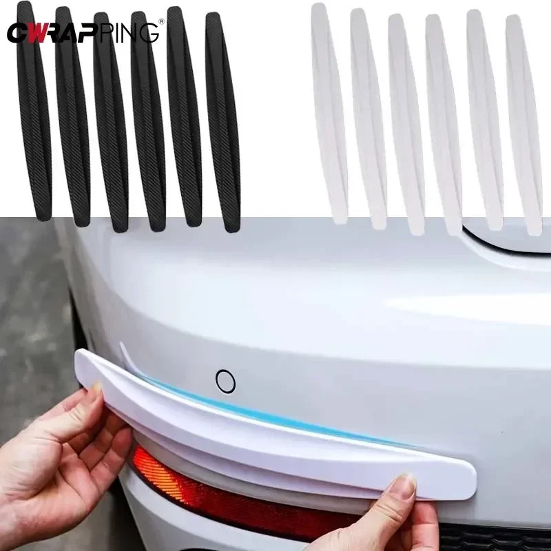 Bumper Corner Protector 14x1.7cm Universal Front Rear Bumper Corner Protector Guard Car Anti-collision Protection Decoration Strip Auto Accessories