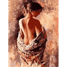 

tapb DIY Painting By Numbers Abstract Semi Naked Woman Coloring By Numbers Handpainted On Canvas Home Wall Art Decor