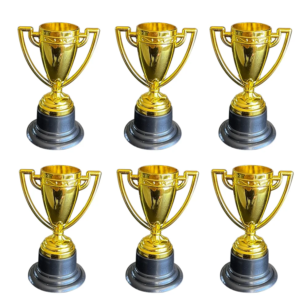 

Golden Mini Award Trophy Prizes Set for Birthday Racing Party Decoration Plastic Trophy Children Kids Birthday Gift