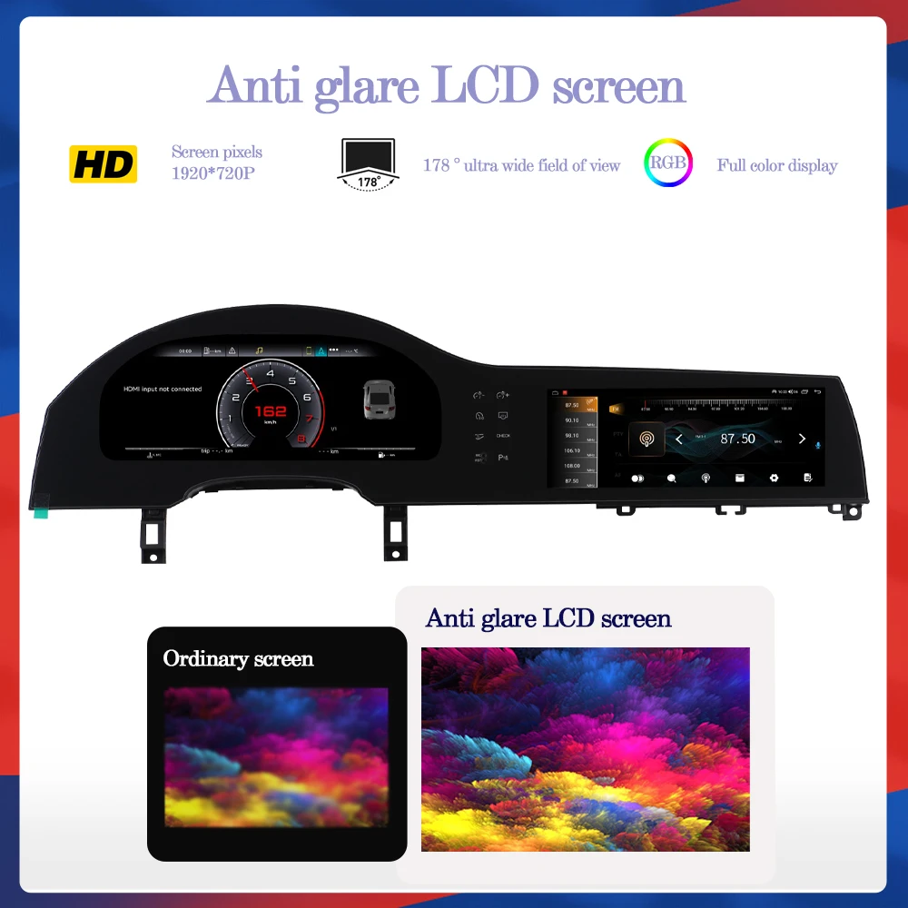 아우디 Q7 4L 2005-2016용 디지털 계기판, 속도계, 안드로이드 라디오, GPS 네비게이션, CarPlay 안드로이드 오토