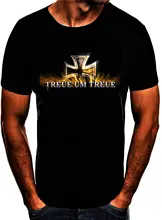 

Treue Deutschland Iron Cross T-Shirt. Summer Cotton Short Sleeve O-Neck Mens T Shirt New S-3XL