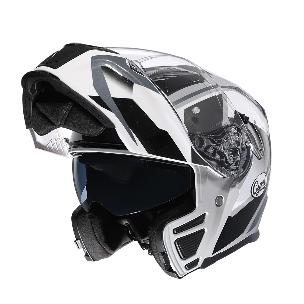 thumbnail image 1 of Cascos integrales de carreras Cyril, casco de motocicleta con doble visera, casco abatible para motocicleta, accesorios para cascos de moto deportivos, 1 of 5