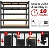 48" W x 24" D x 72" H Adjustable Garage Storage Shelves - 5-Shelf Heavy Duty Shelving Unit, Metal Utility Storage Organizer Rack 6
