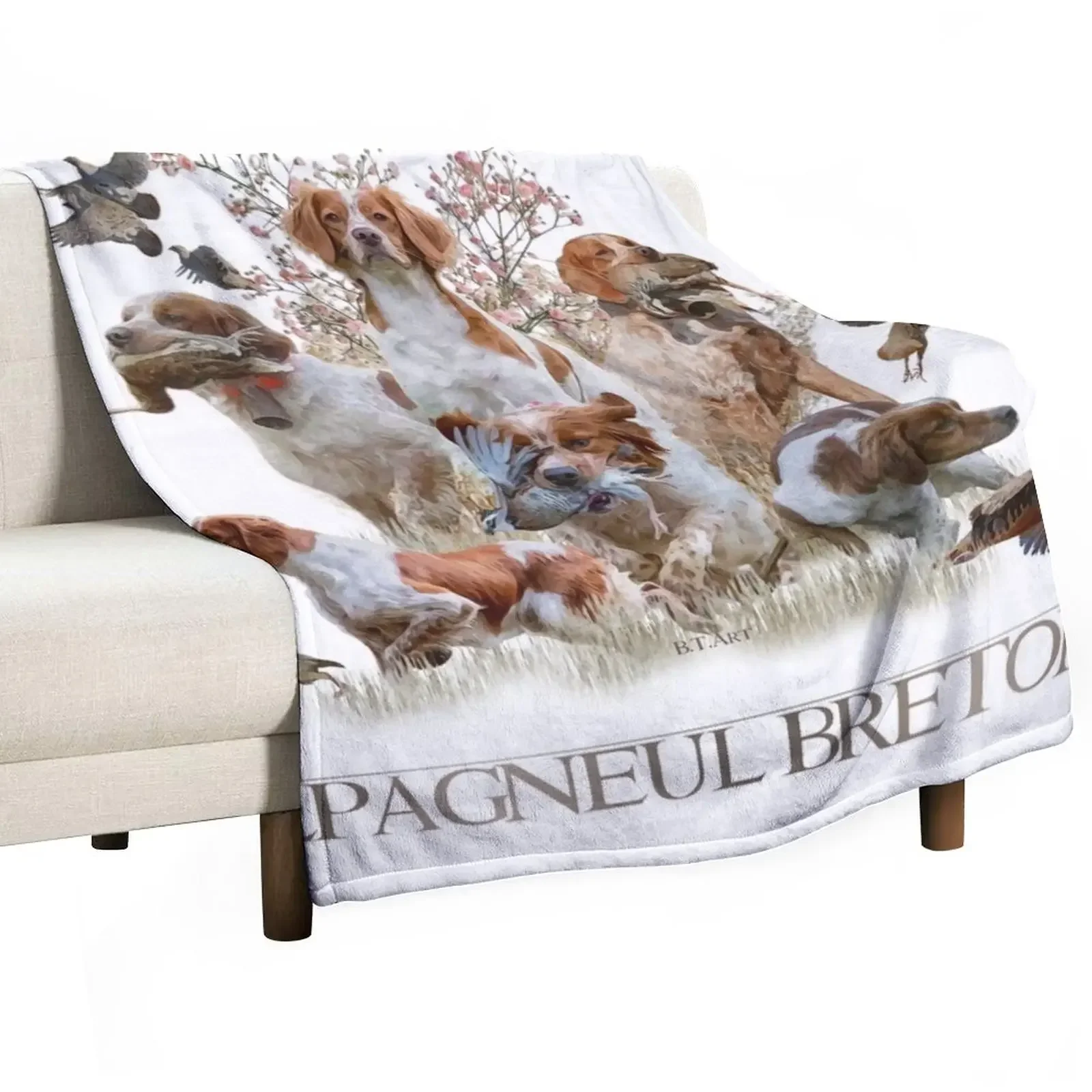 

Epagneul Breton,French Brittany Throw Blanket Personalized Gift Blankets Sofas Of Decoration Blankets