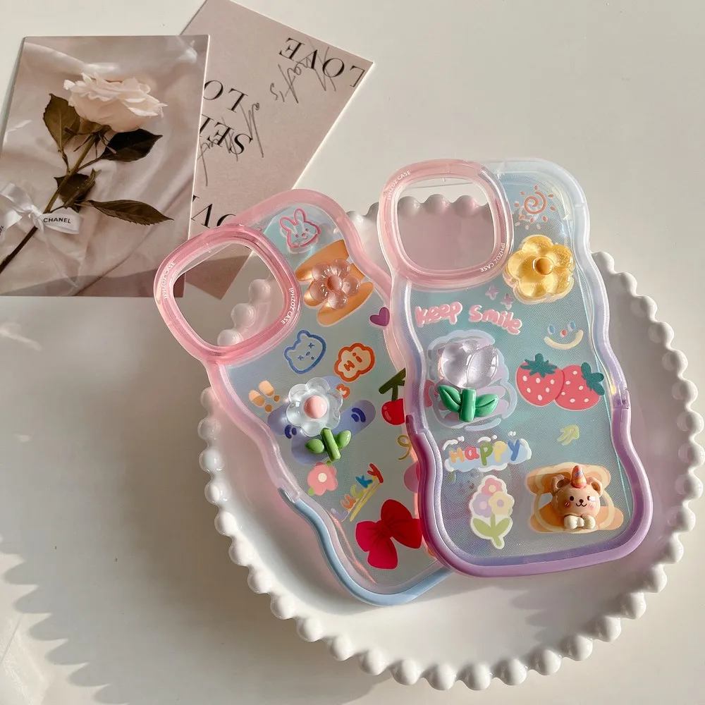 Dream 3D Ciondolo Cartoon Animals Pattern Case Per Iphone 14 14Pro 14Promax 11Promax 11 12Pro 12 13Promax 13Pro 13 Soft Shell