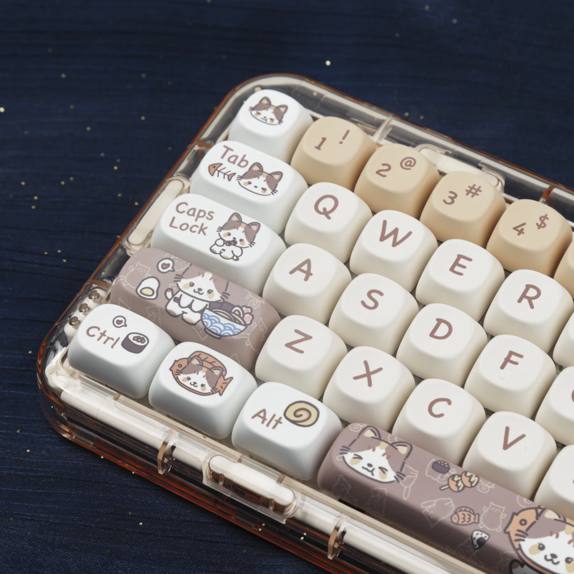 Teclado Mecânico Custom Key Cap Grupo Meow Meow Keycaps Moa Perfil Keycap Personalizado para Layout Ansi - Imagem 6