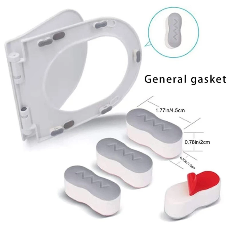 4PCS Antislip Toilet Cover Gasket Bumper Self-adhesive Seat Cushioning Pads Provides A Great ering Protective Pad Universal toilet seat accessories