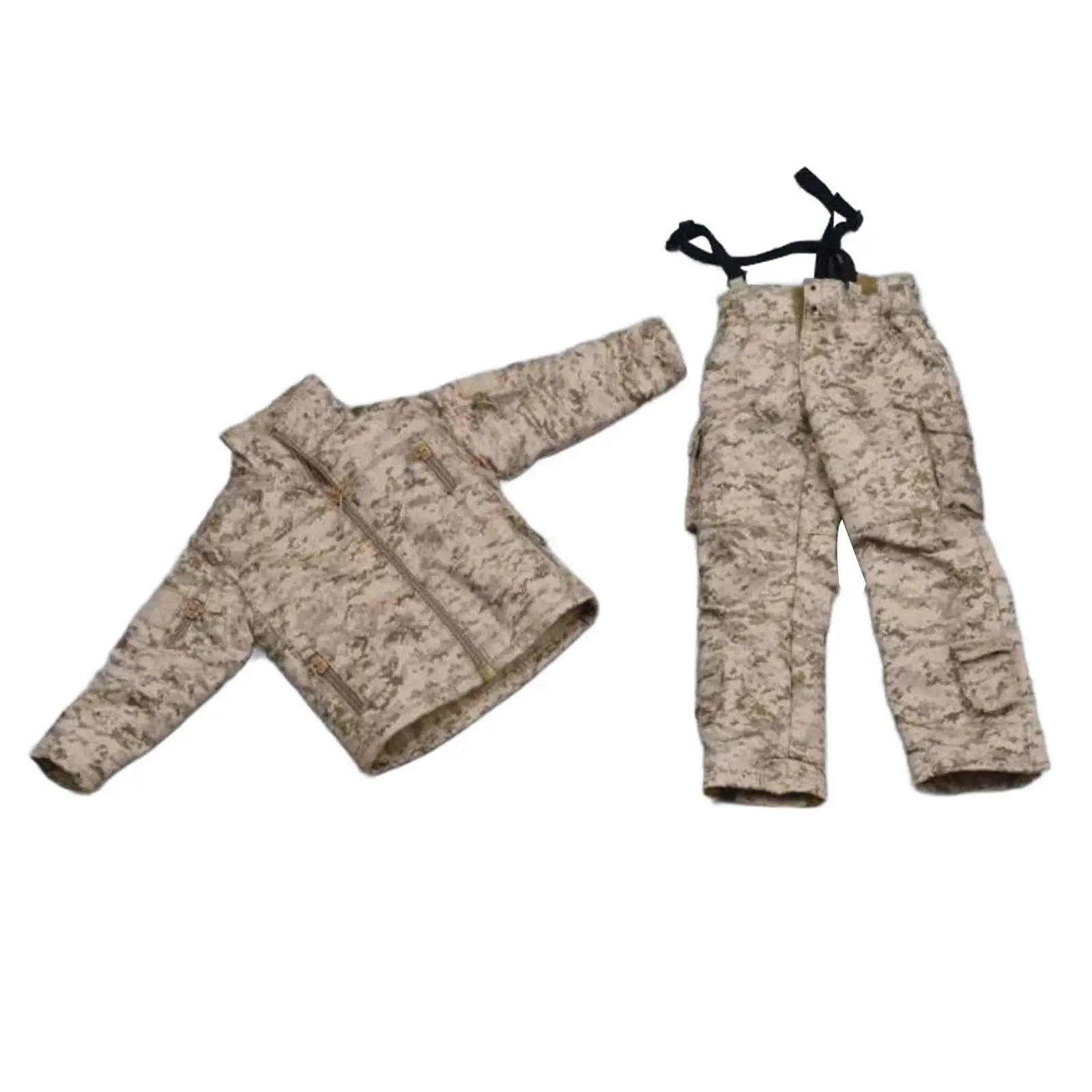 

1/6 Fireman Clothing with Trousers Jacket and Pants Fashion Miniature Clothing Dress up Set Outfit for 12" Figures Body Accs
