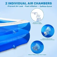 Piscine gonflable en PVC pour enfants et adultes, grandes piscines de fête en famille, piscine extérieure épaisse, jouets de piscine de jeu pour bébé, 3M/2.6M/2M 3